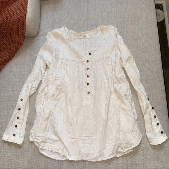 We The Free Long Sleeve Tunic Top Cream - Picture 3 of 8